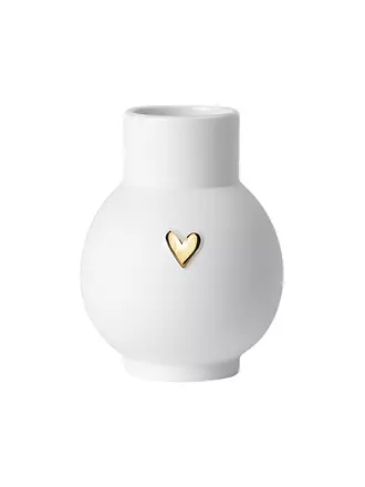 RAEDER | Mini-vase sphérique cœur argenté | weiss